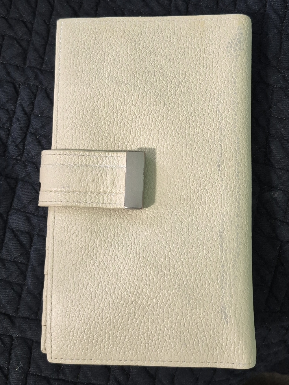 Danier Cream Leather Snap Wallet